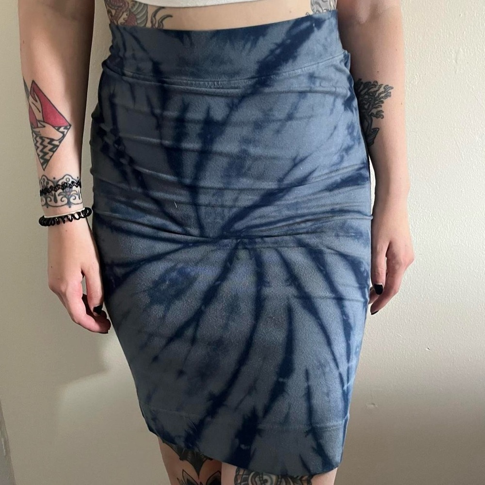 Blue Tie-Dye Women's Skirt
